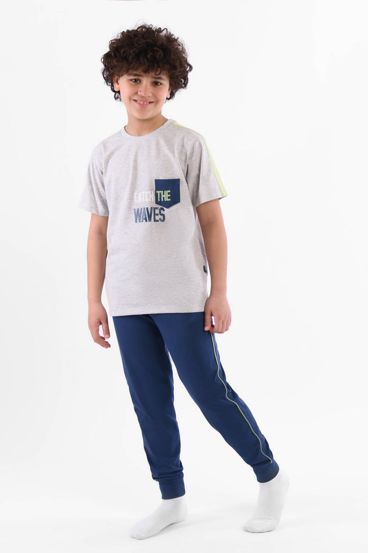 Round Printed Pajamas Set