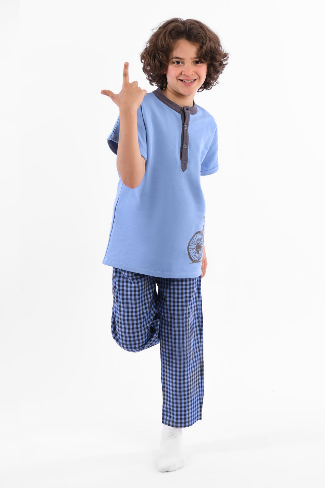 Round Printed Pajamas Set