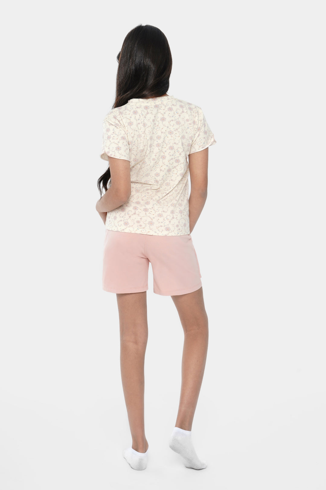 Round Printed Short Sleeve Set