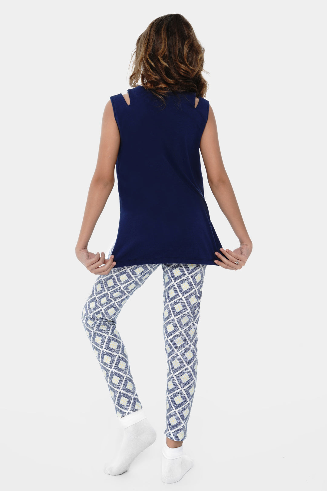 Round Printed Pajamas Set