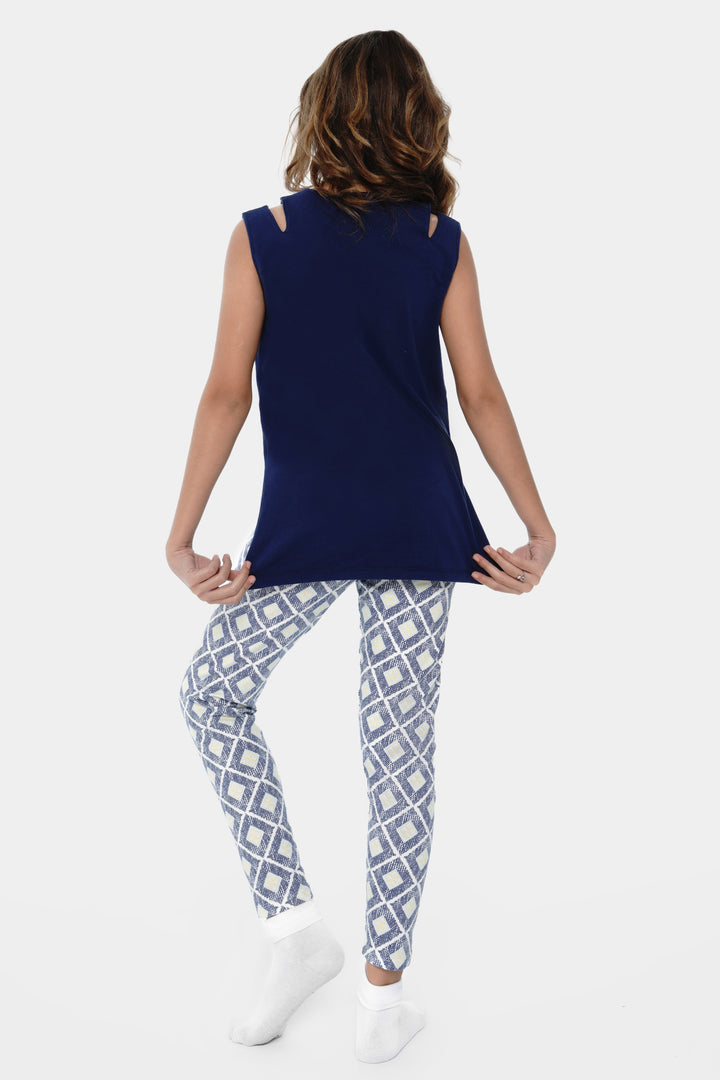 Round Printed Pajamas Set