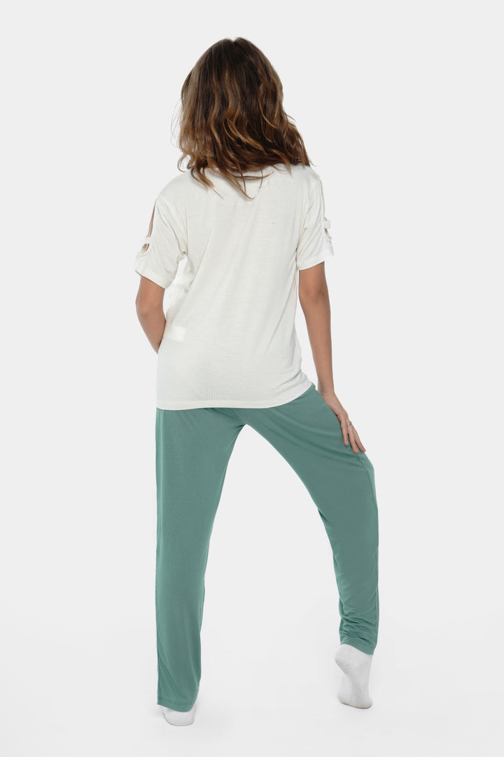 Round Printed Pajamas Set
