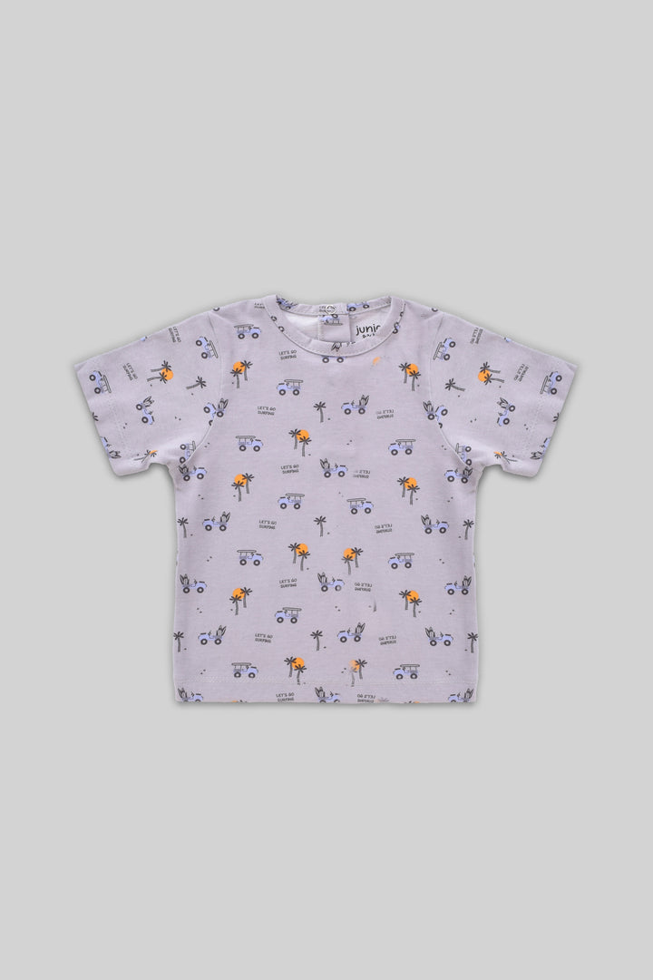 Rouned Printed Jumosuit Set