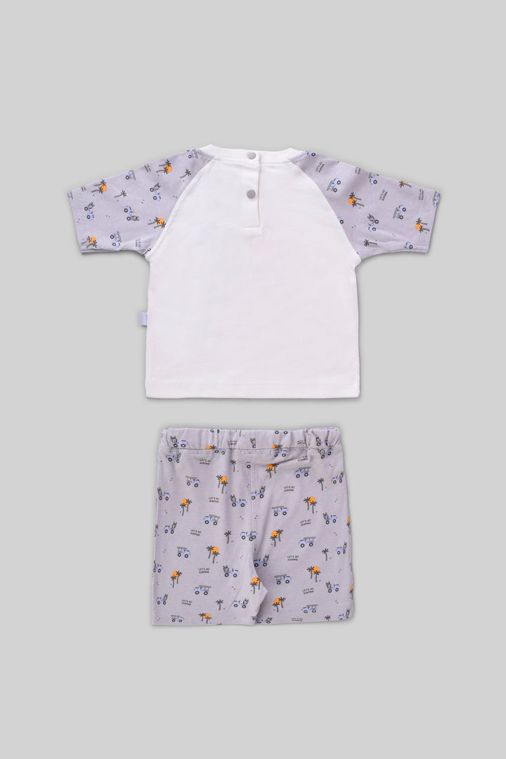 Rouned Printed Pajamas Set