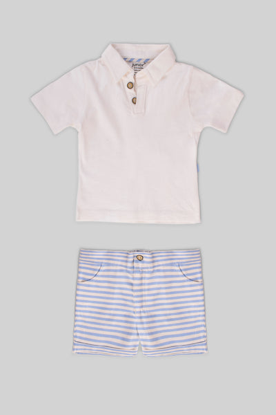 Rouned Stripe Pajamas Set