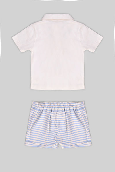 Rouned Stripe Pajamas Set