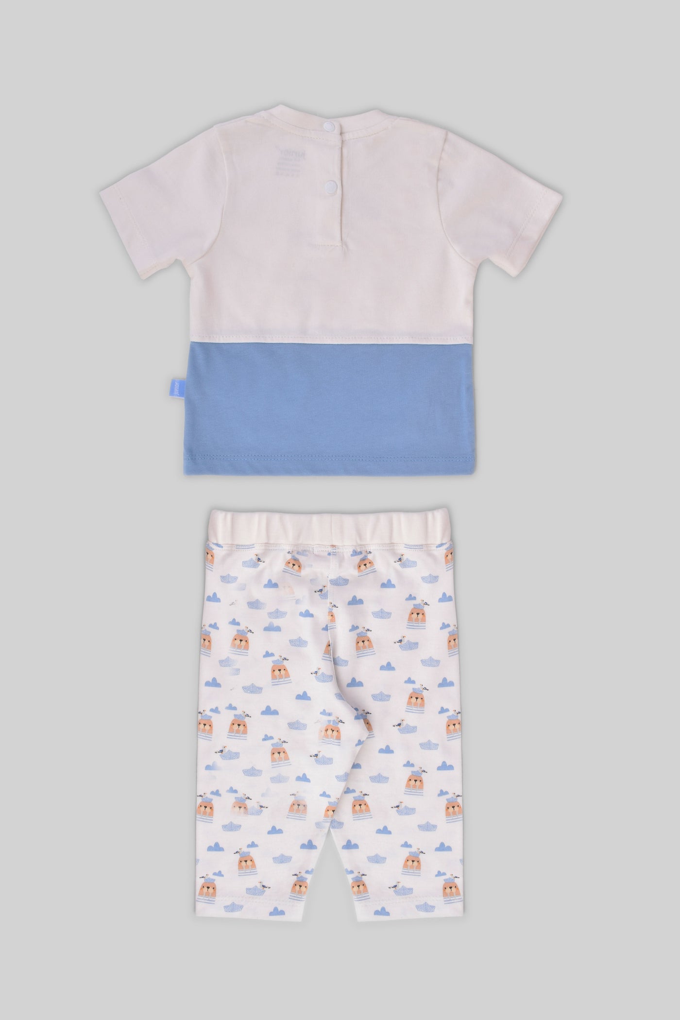 Rouned Printed Pajamas Set