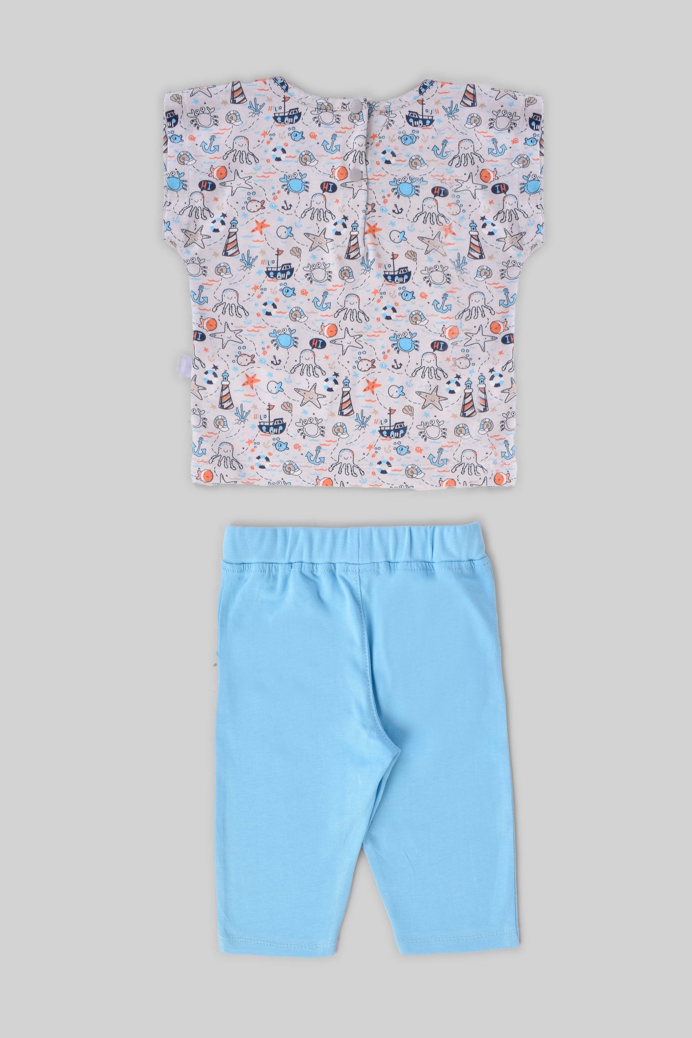 Rouned Printed Pajamas Set