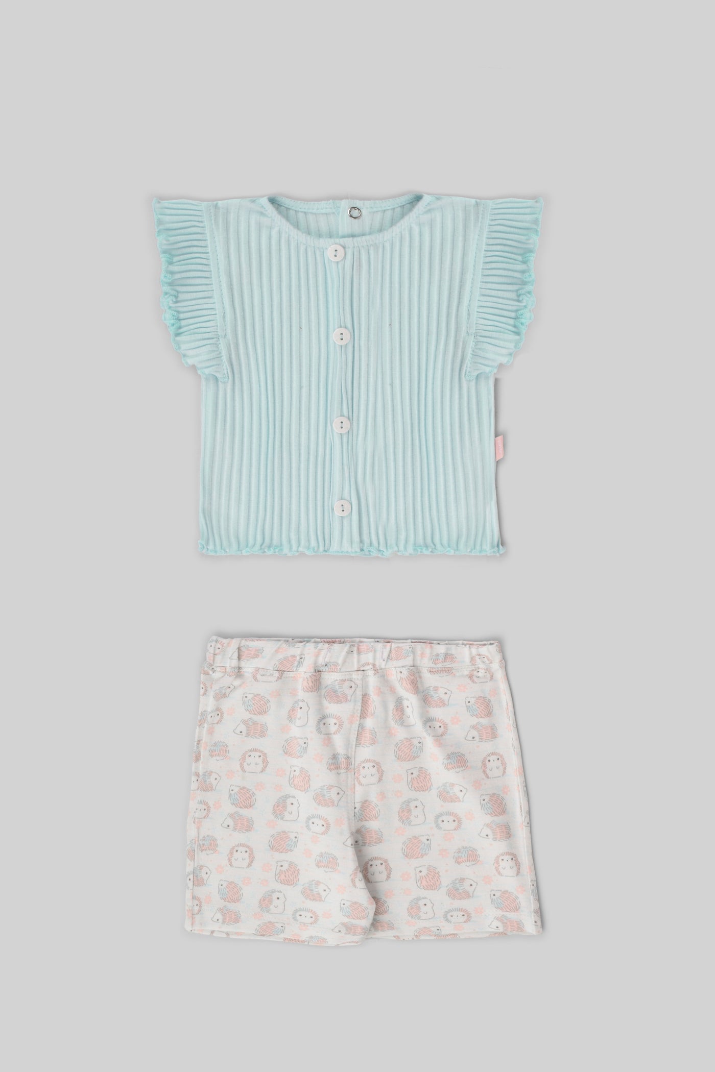 Rouned Printed Pajamas Set