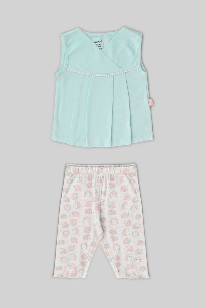 Rouned Printed Pajamas Set