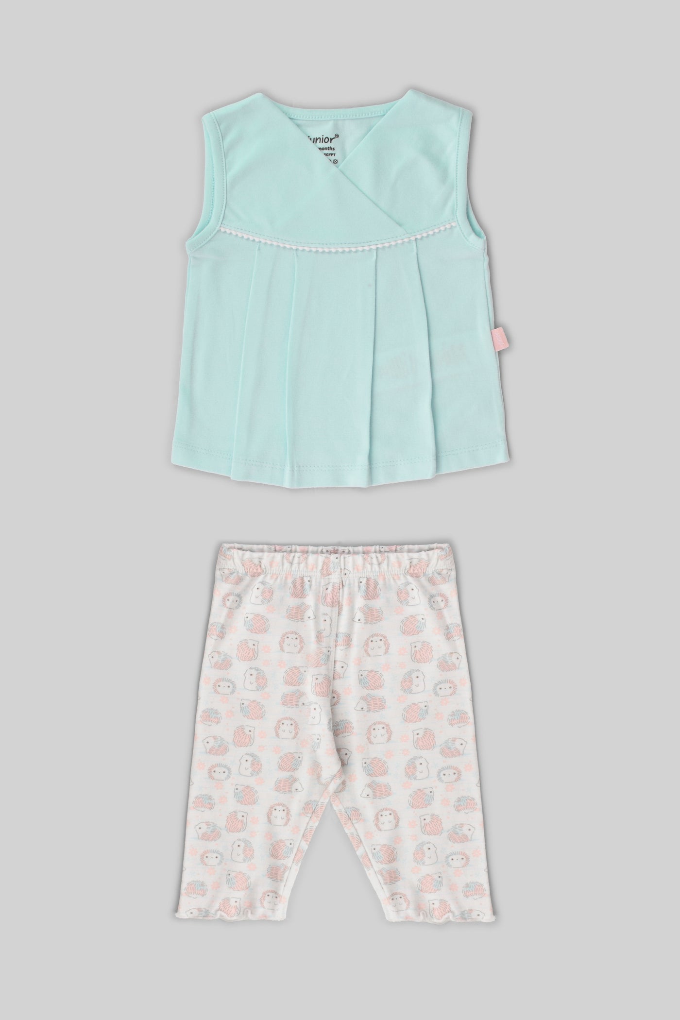 Rouned Printed Pajamas Set