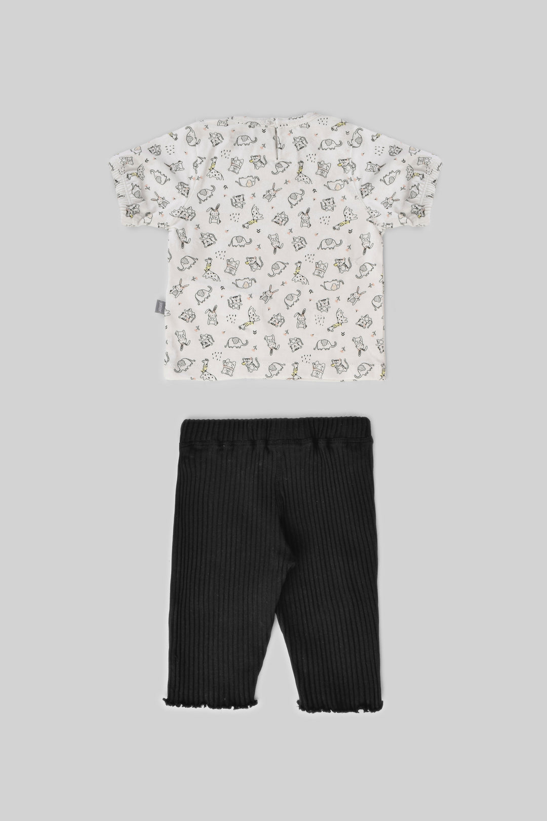 Rouned Printed Pajamas Set