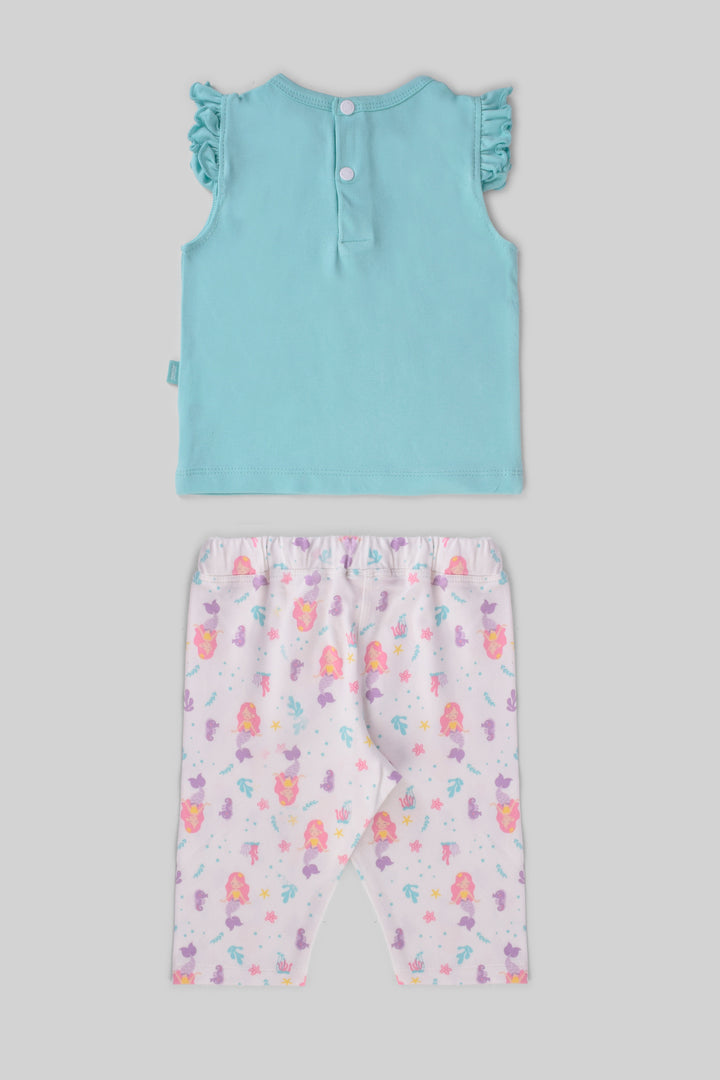 Rouned Printed Pajamas Set
