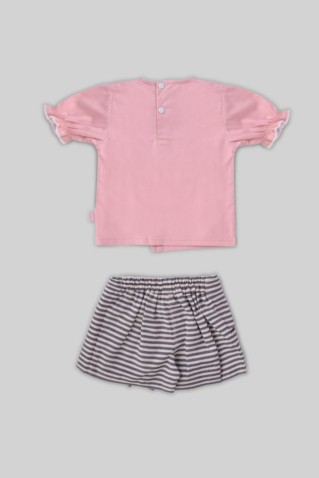 Rouned Stripe Pajamas Set