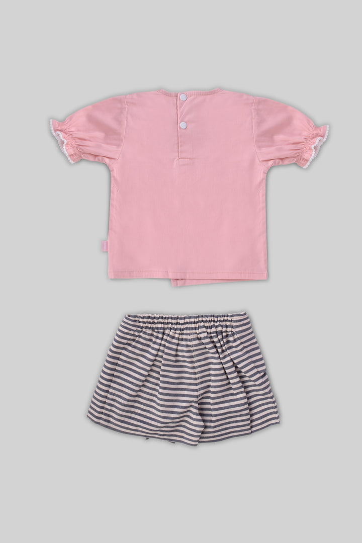 Rouned Stripe Pajamas Set
