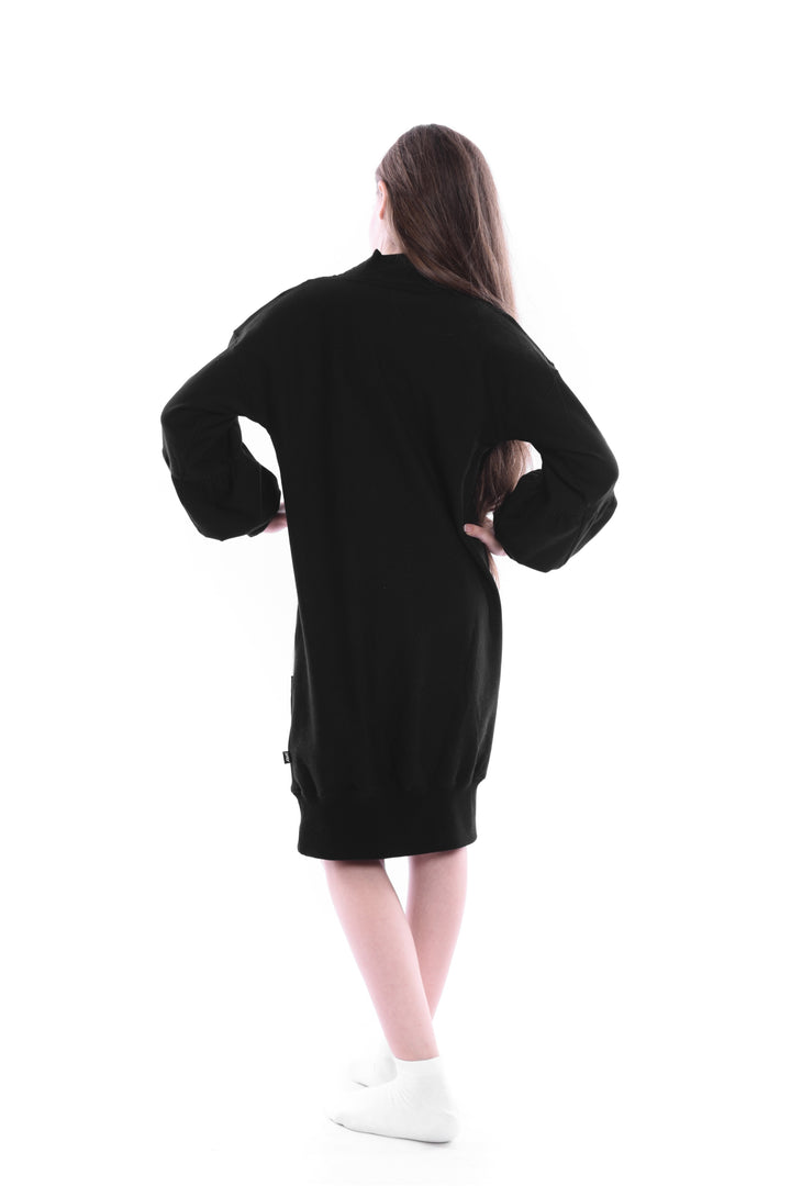 Printed Long Sleeve High Coller Night Shirt