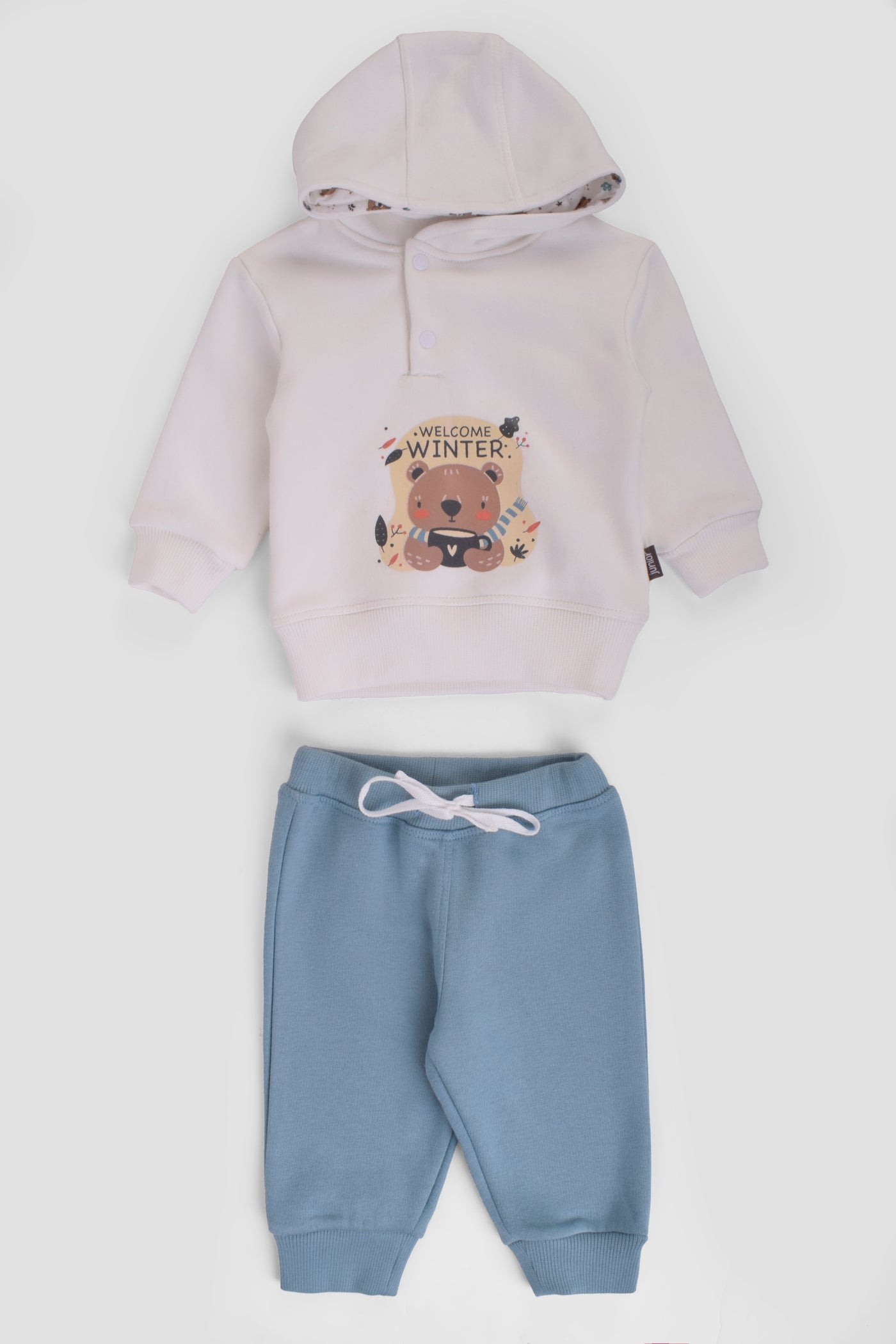 Printed Hooded Pajama Set