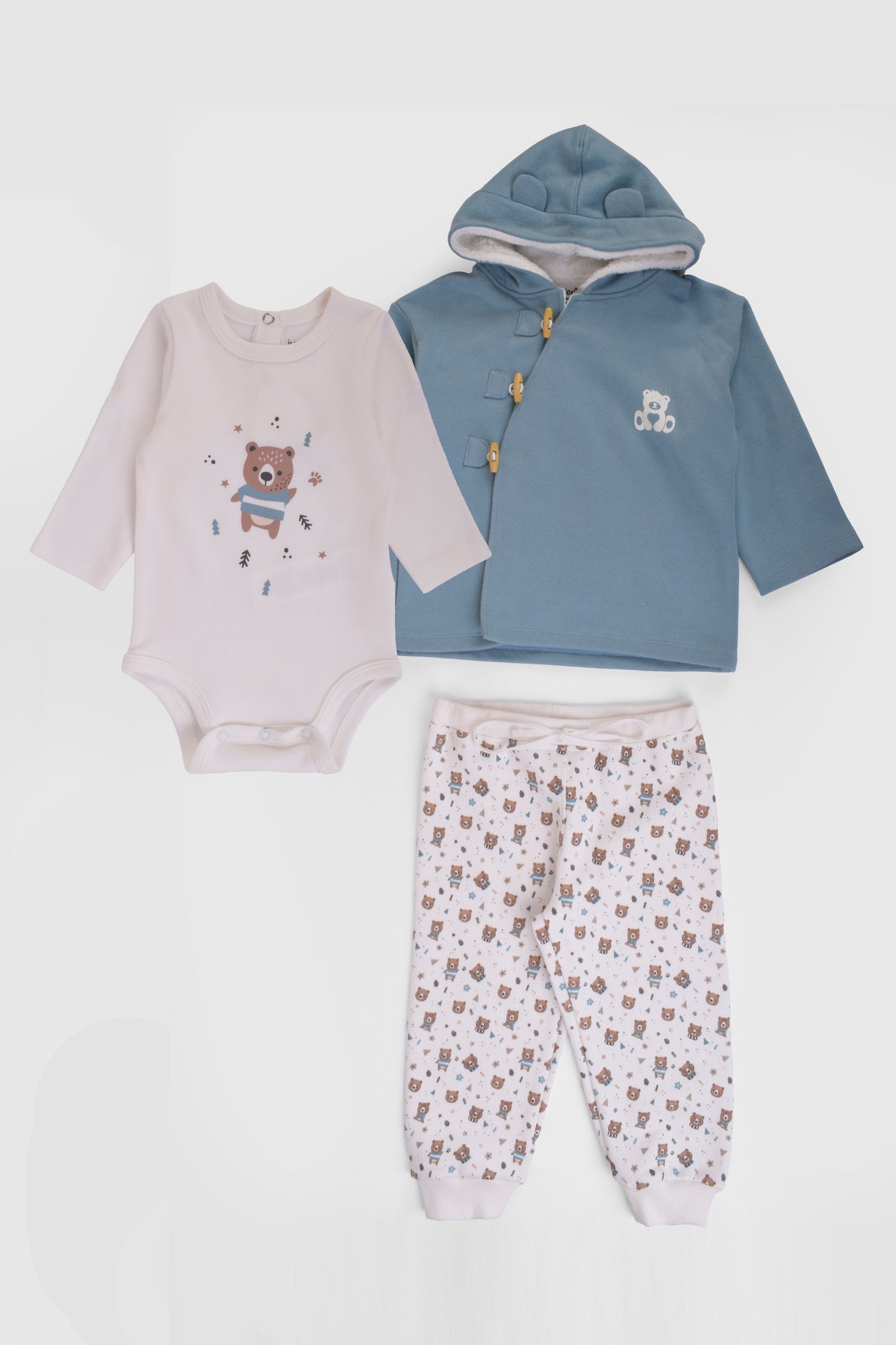 Hooded Printed Pajamas Set