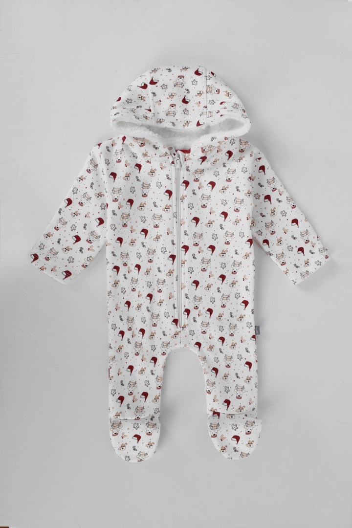 Hooded Printed Jumpsuit