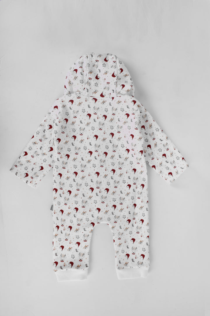 Hooded Printed Jumpsuit
