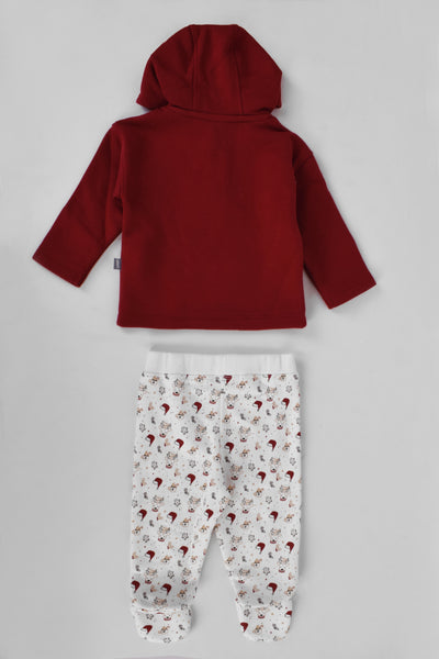 Hooded Printed Pajama Set