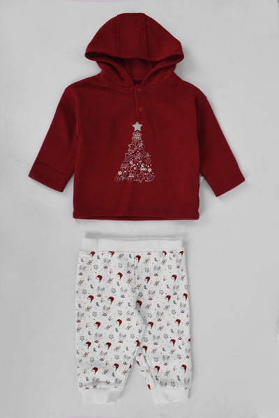 Hooded Printed Pajama Set