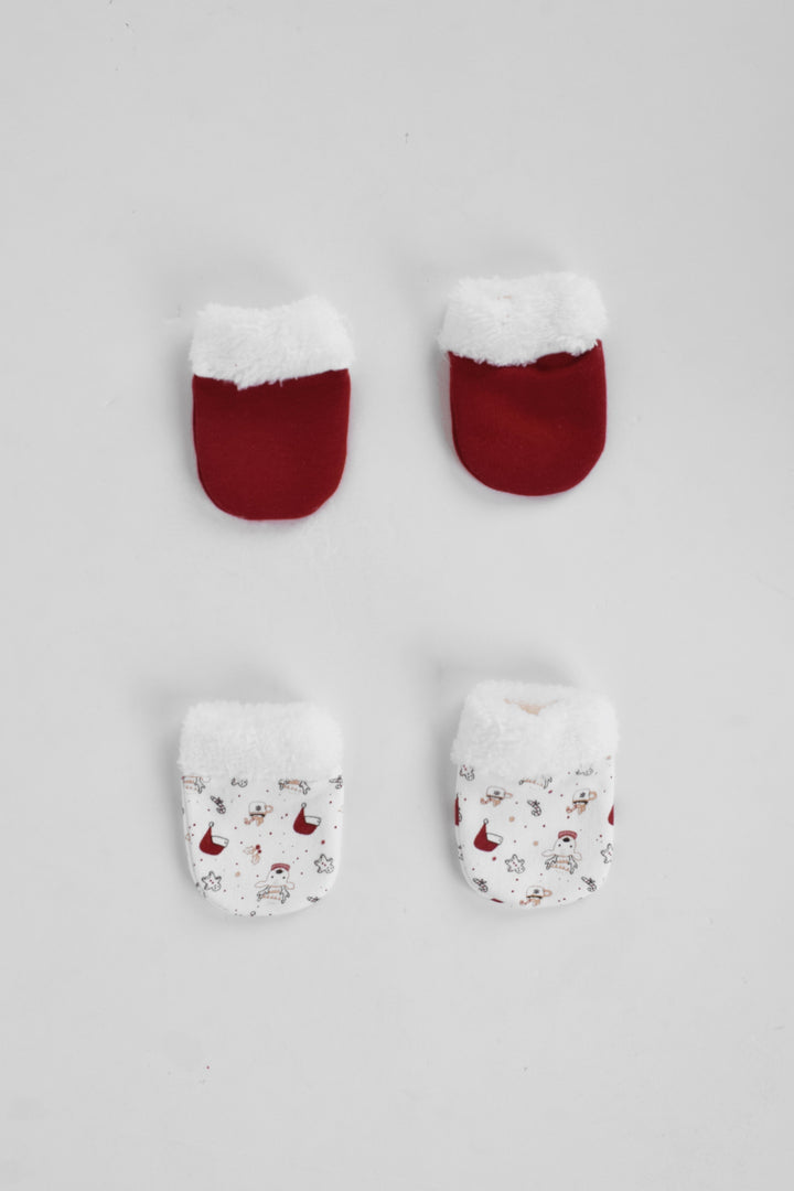 Printed Baby Mittens Pack Of 2