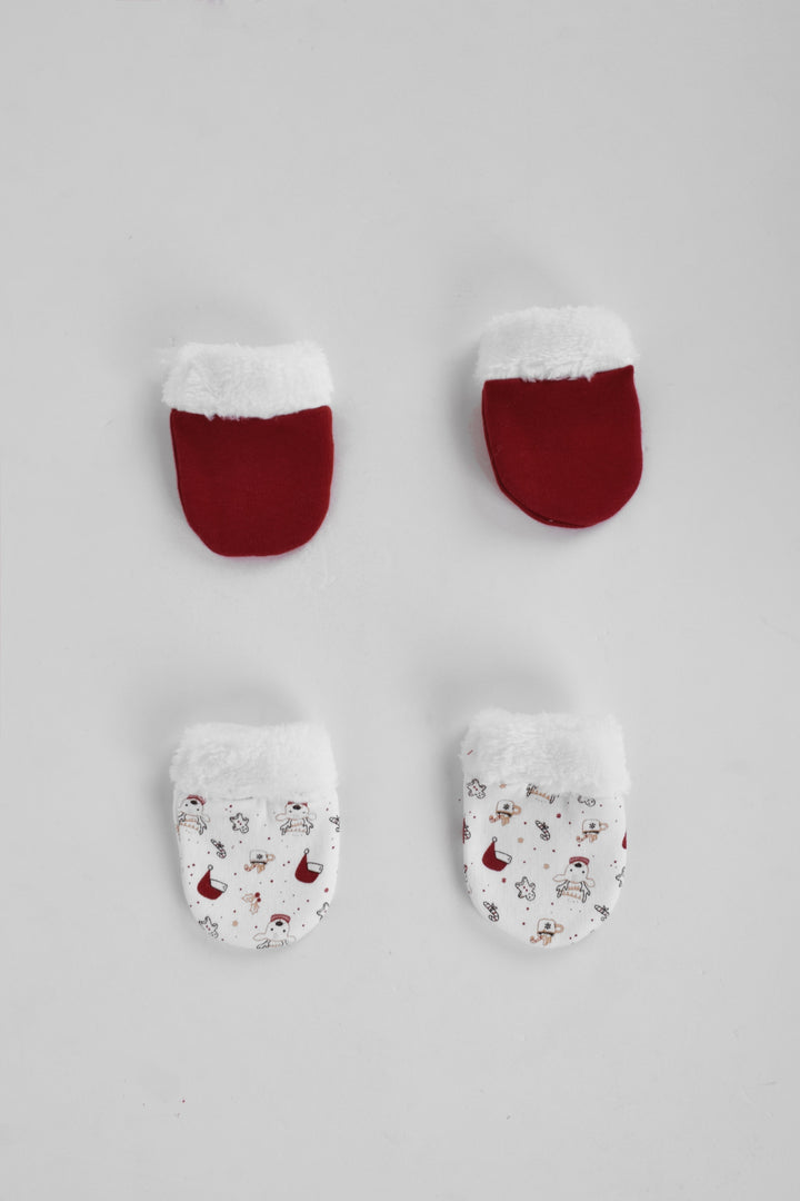 Printed Baby Mittens Pack Of 2