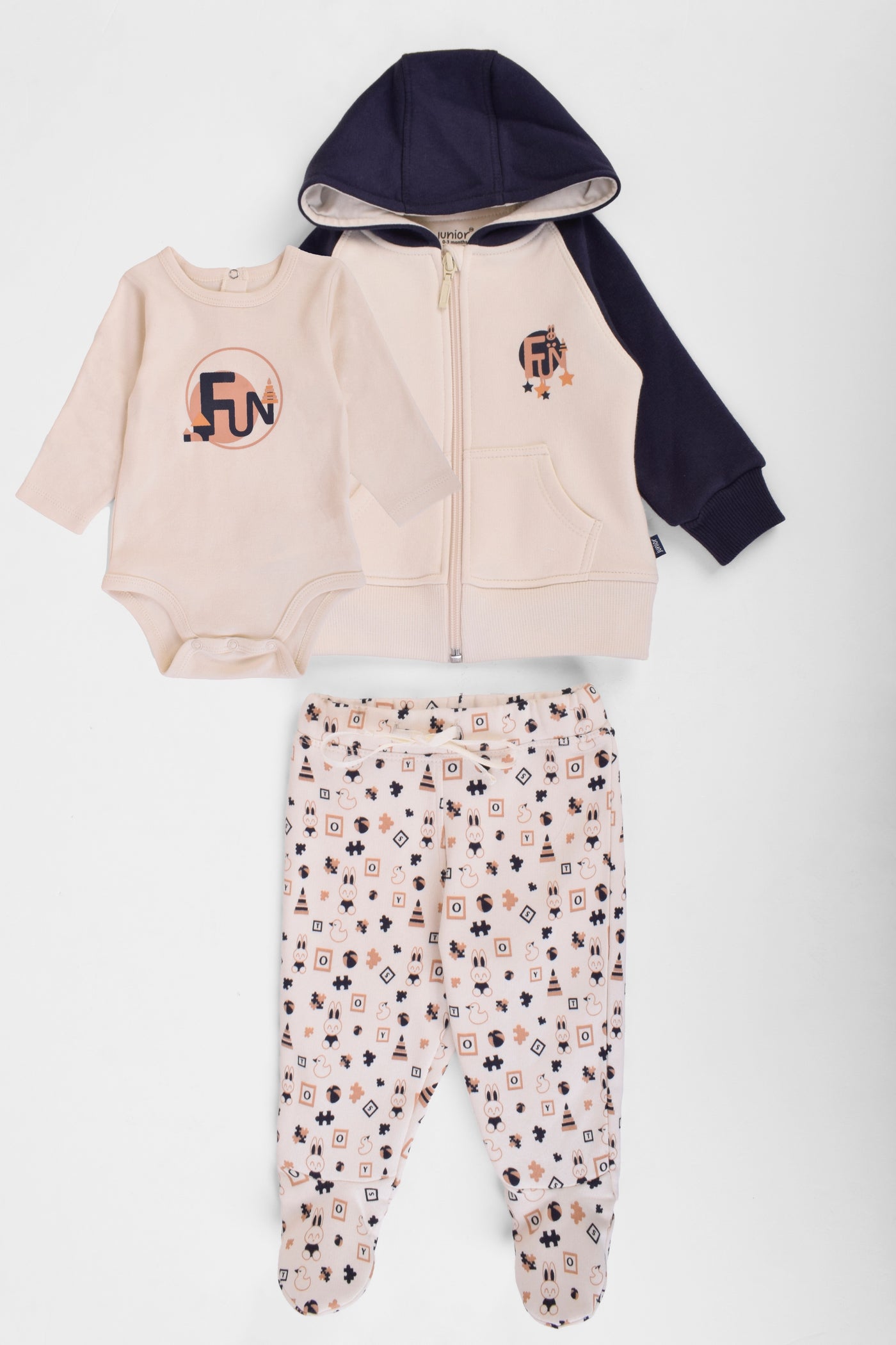 Hooded Printed Pajama Set