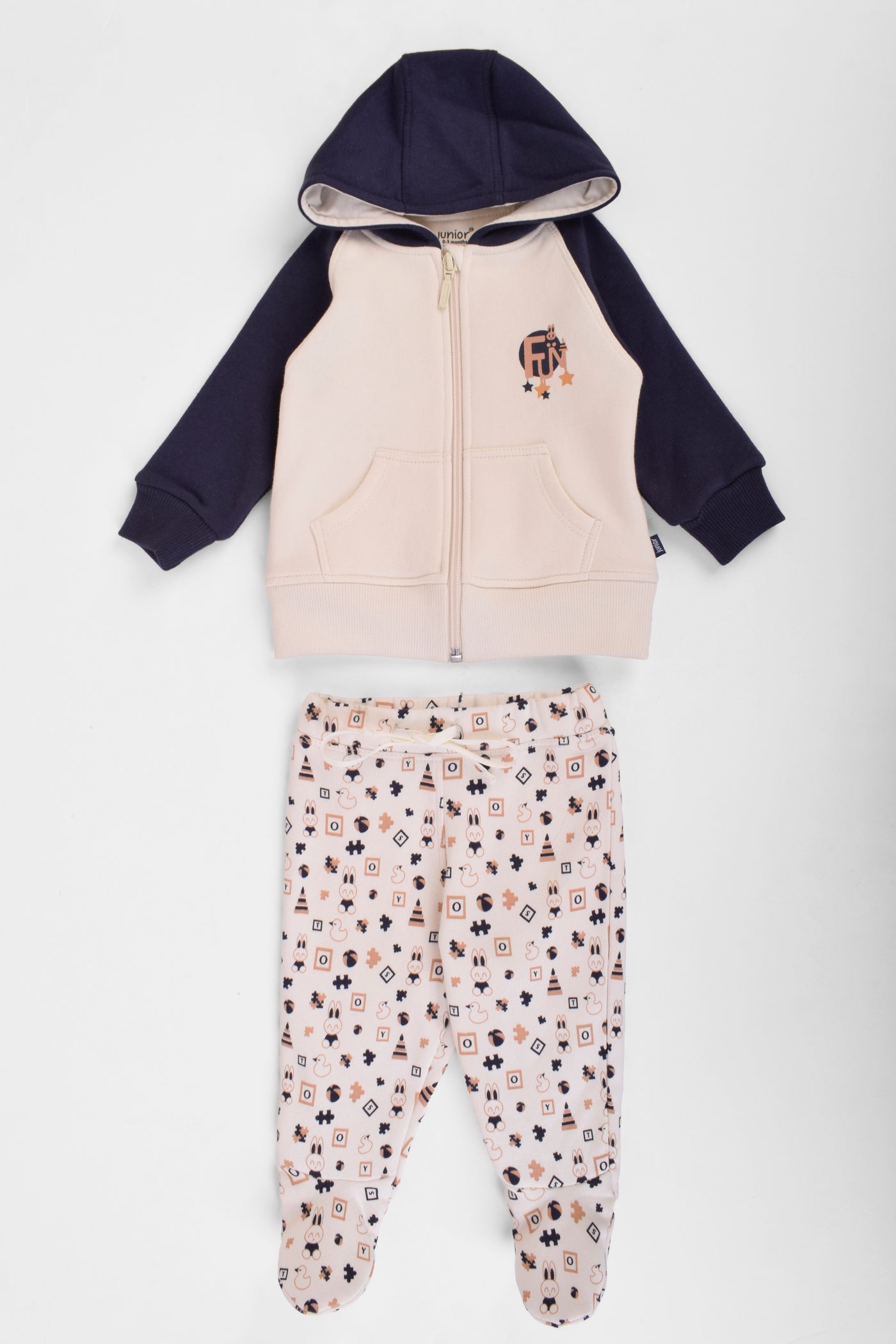 Hooded Printed Pajamas Set