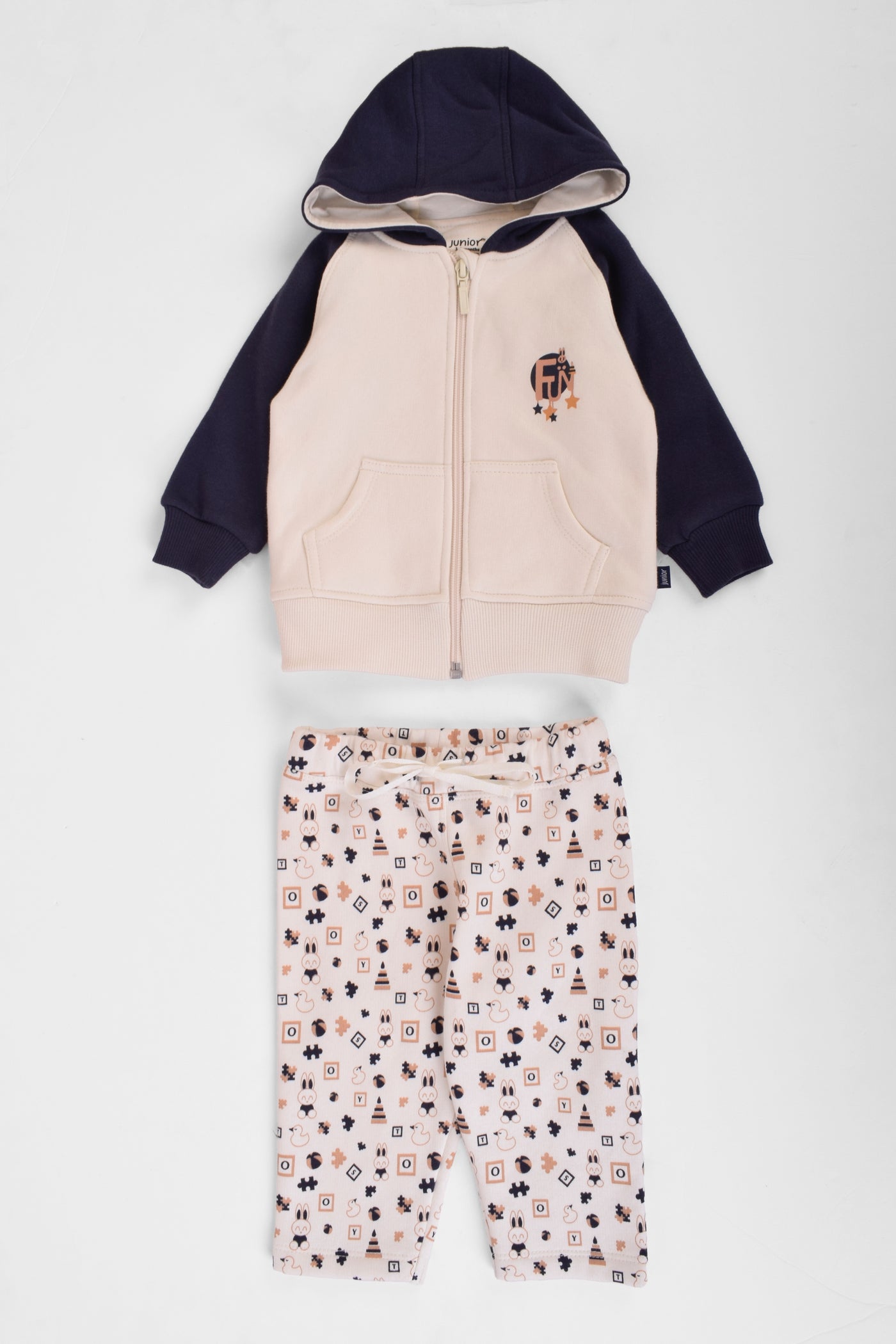 Hooded Printed Pajama Set