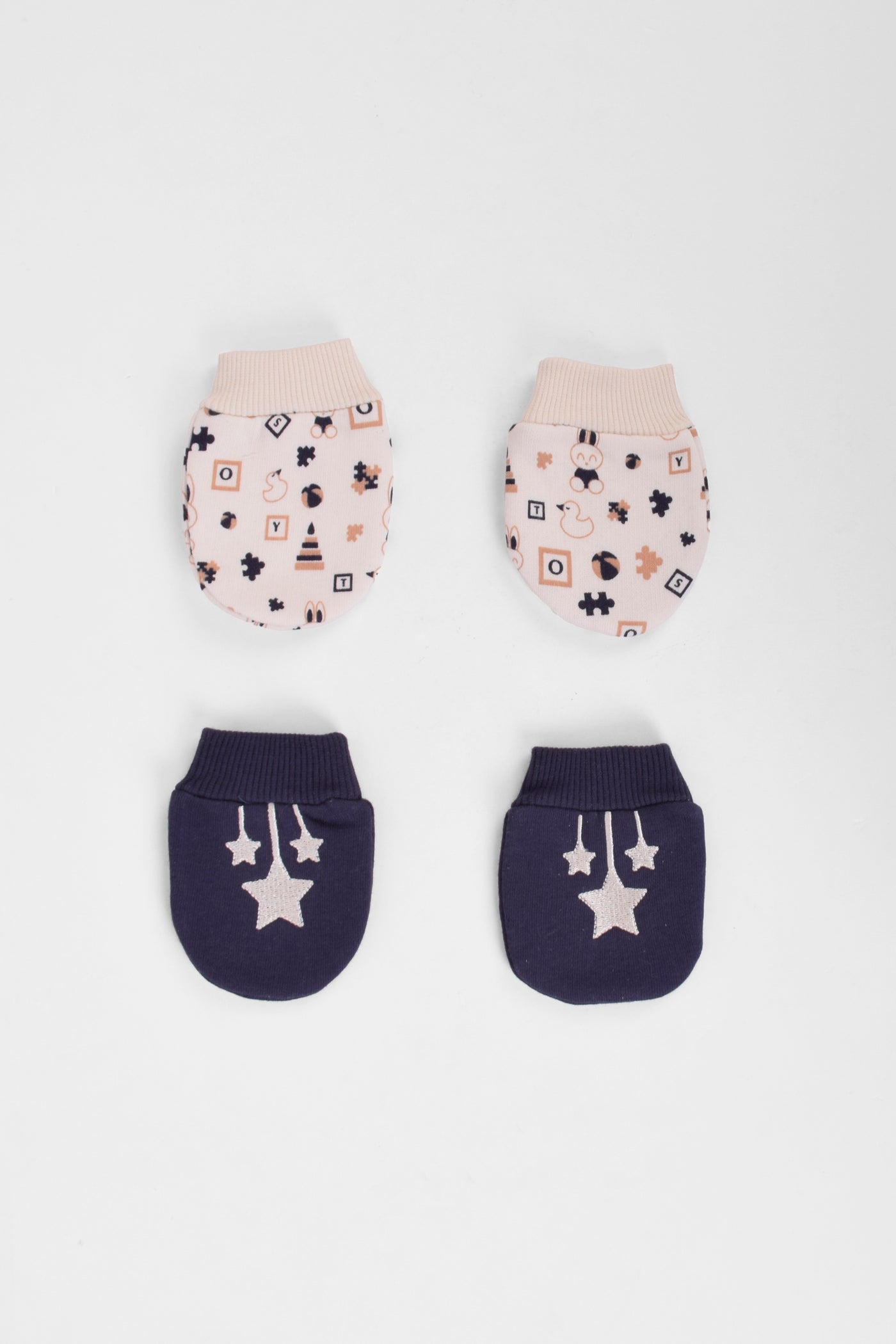 Printed Baby Mittens P/2