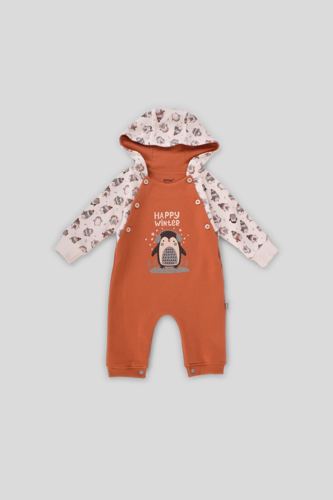 Hooded Printed Jumpsuit