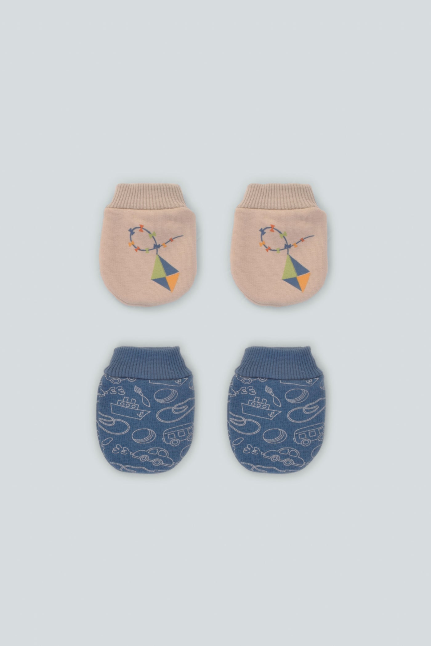 Printed Baby Mittens P/2