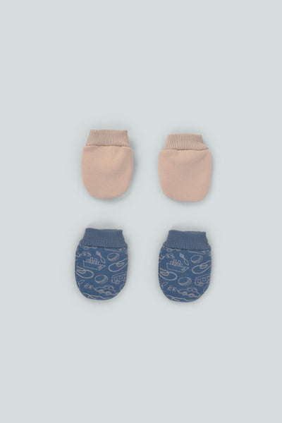 Printed Baby Mittens P/2