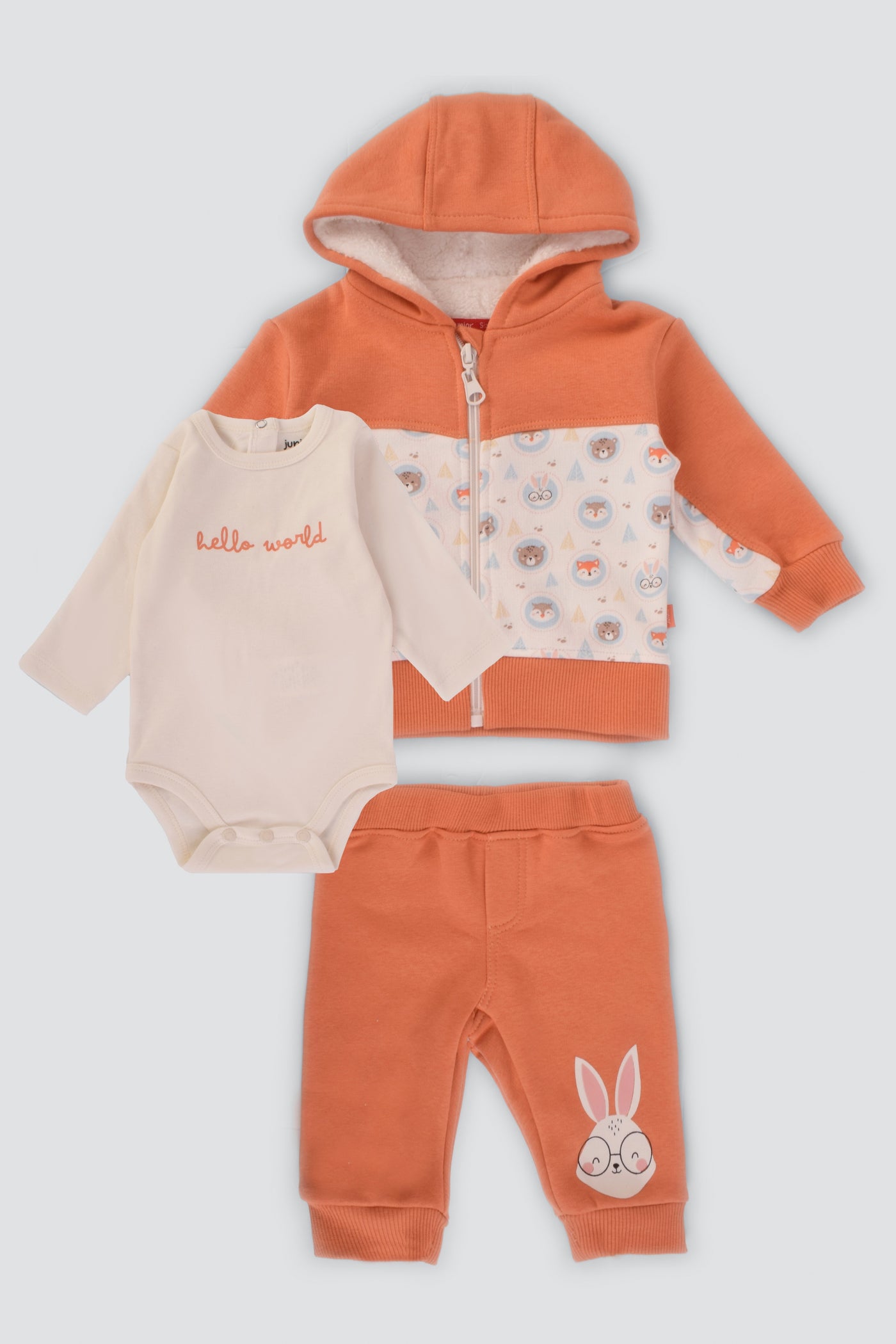 Hooded Printed Pajamas Set