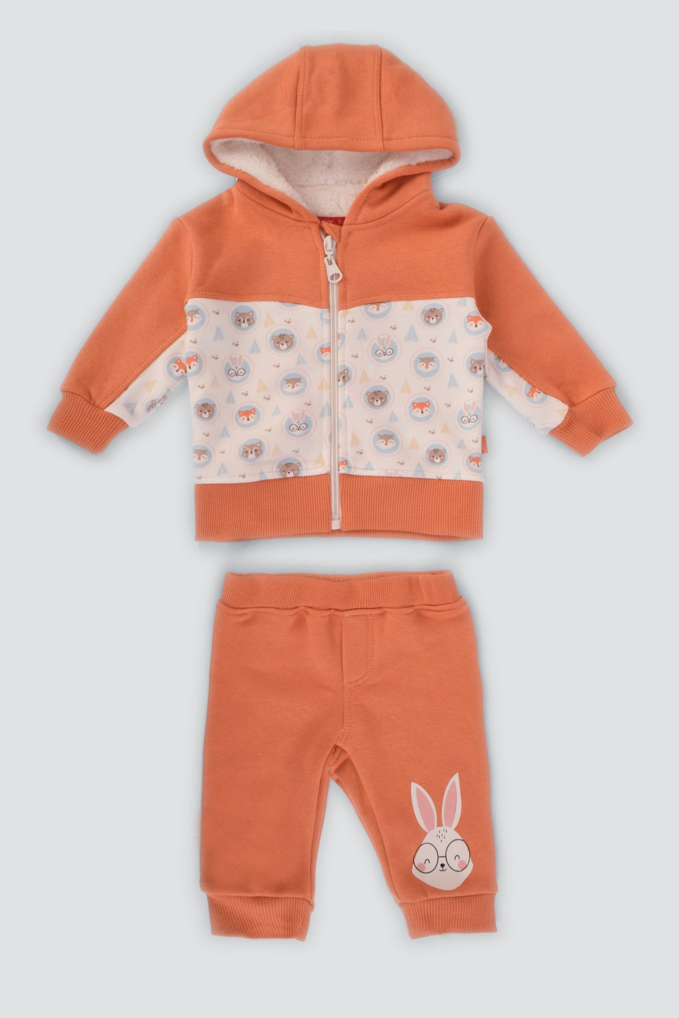 Hooded Printed Pajamas Set