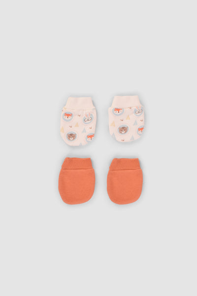 Printed Baby Mittens P/2