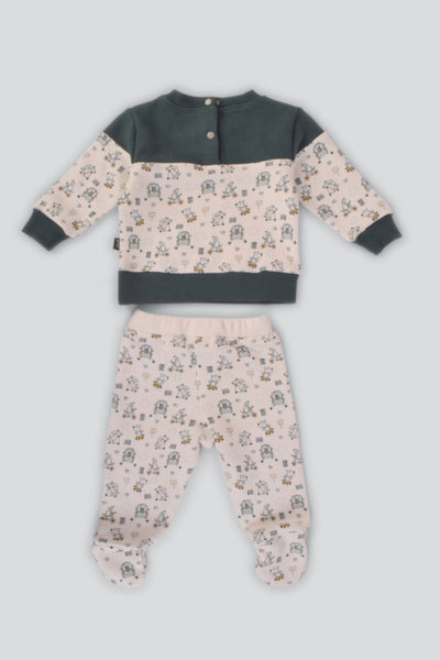 Round Printed Pajama Set