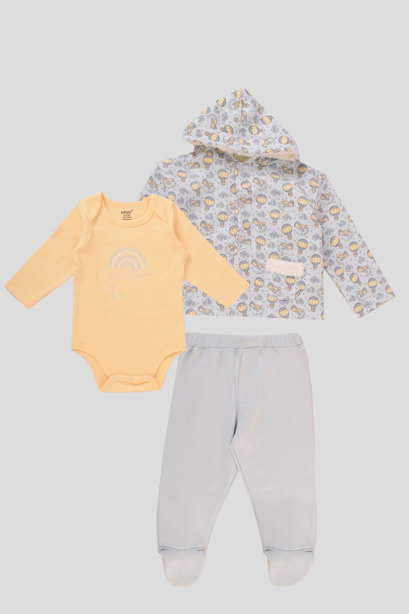 Hooded Printed Pajamas Set