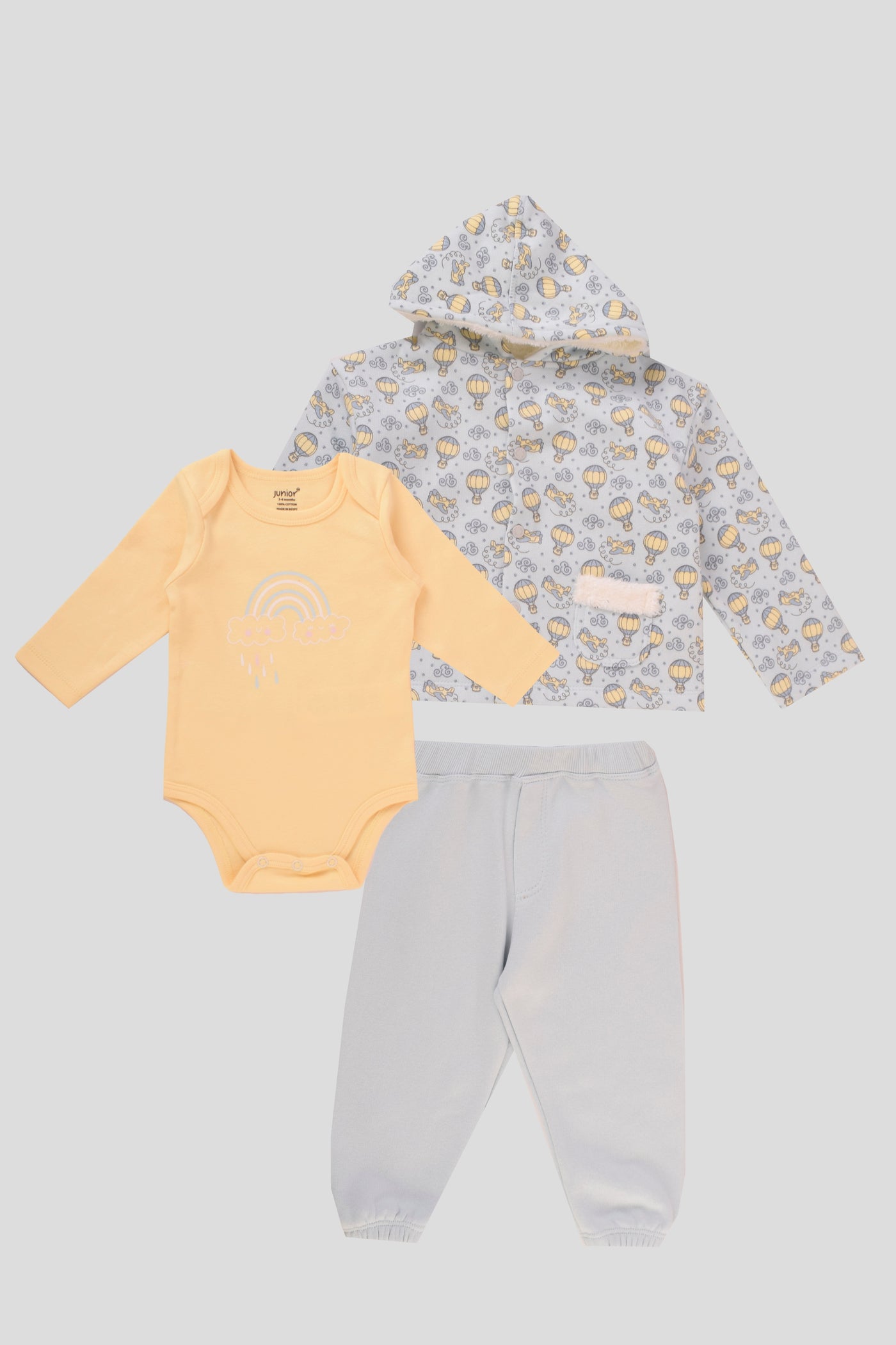 Hooded Printed Pajamas Set