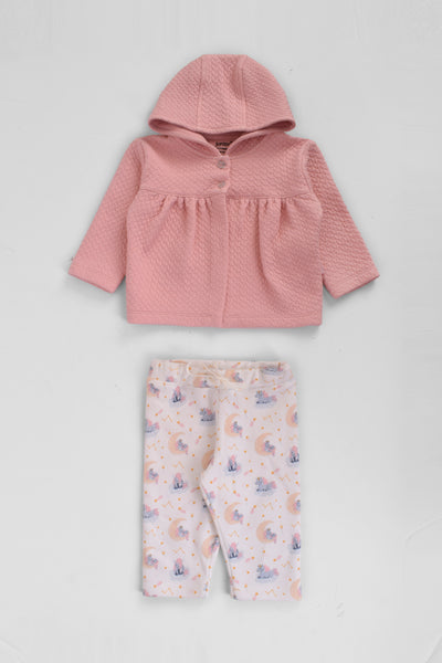 Hooded Printed Pajama Set