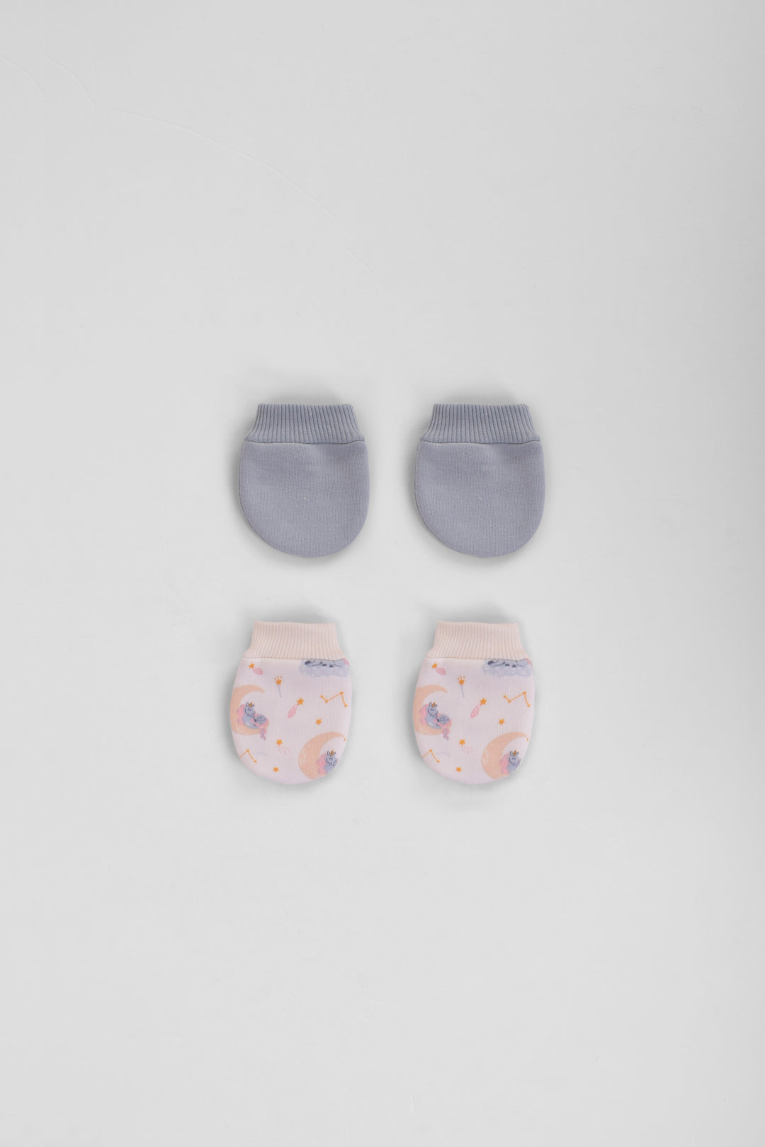 Embroidered Baby Mittens Pack Of 2