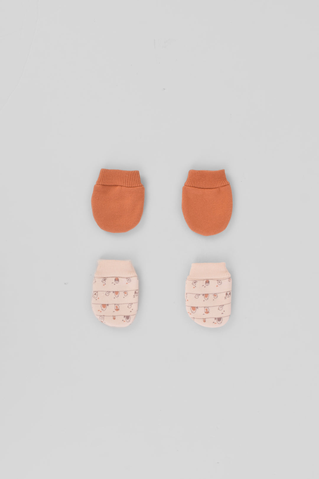 Printed Baby Mittens Pack Of 2