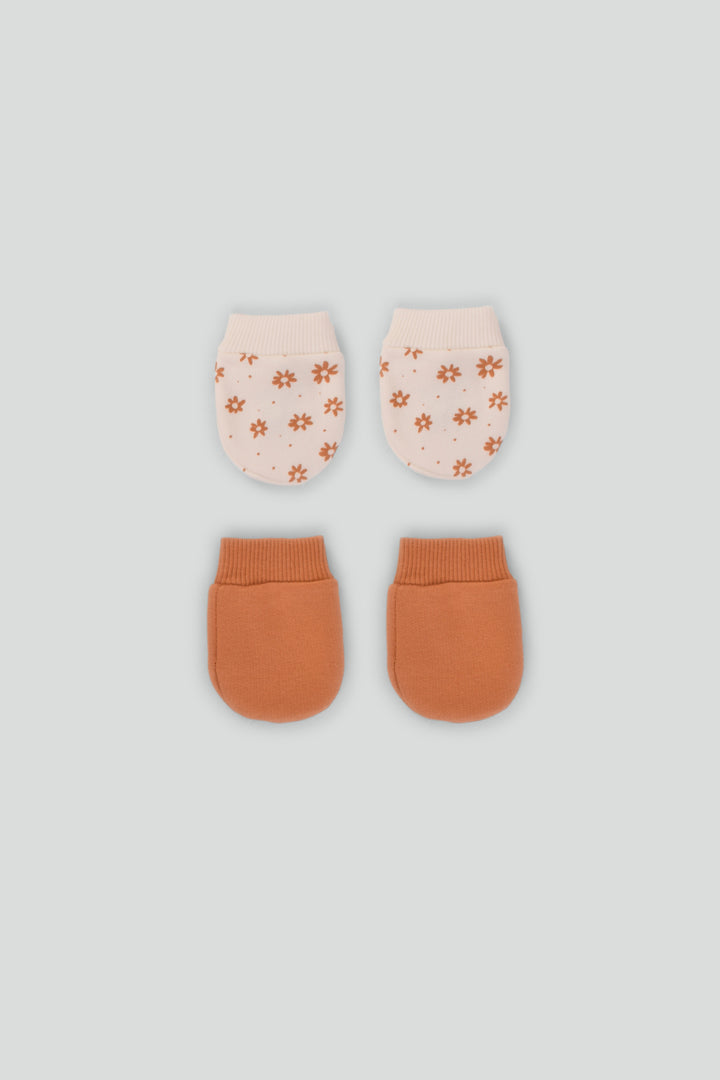Printed Baby Mittens Pack Of 2