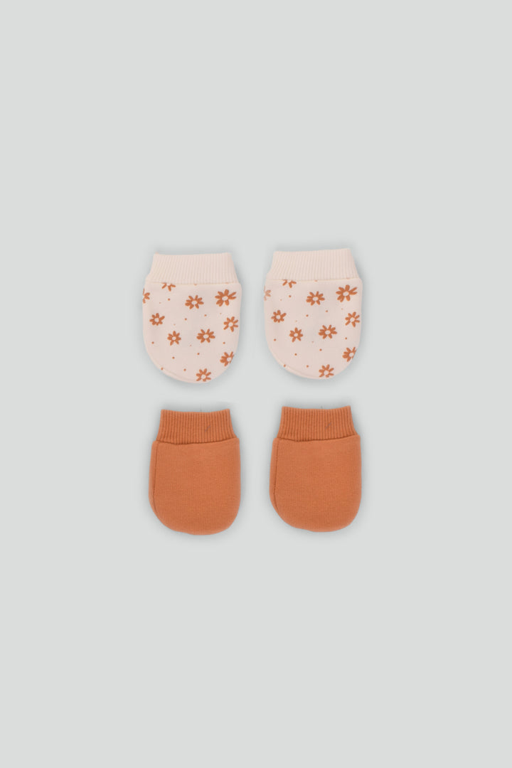 Printed Baby Mittens Pack Of 2