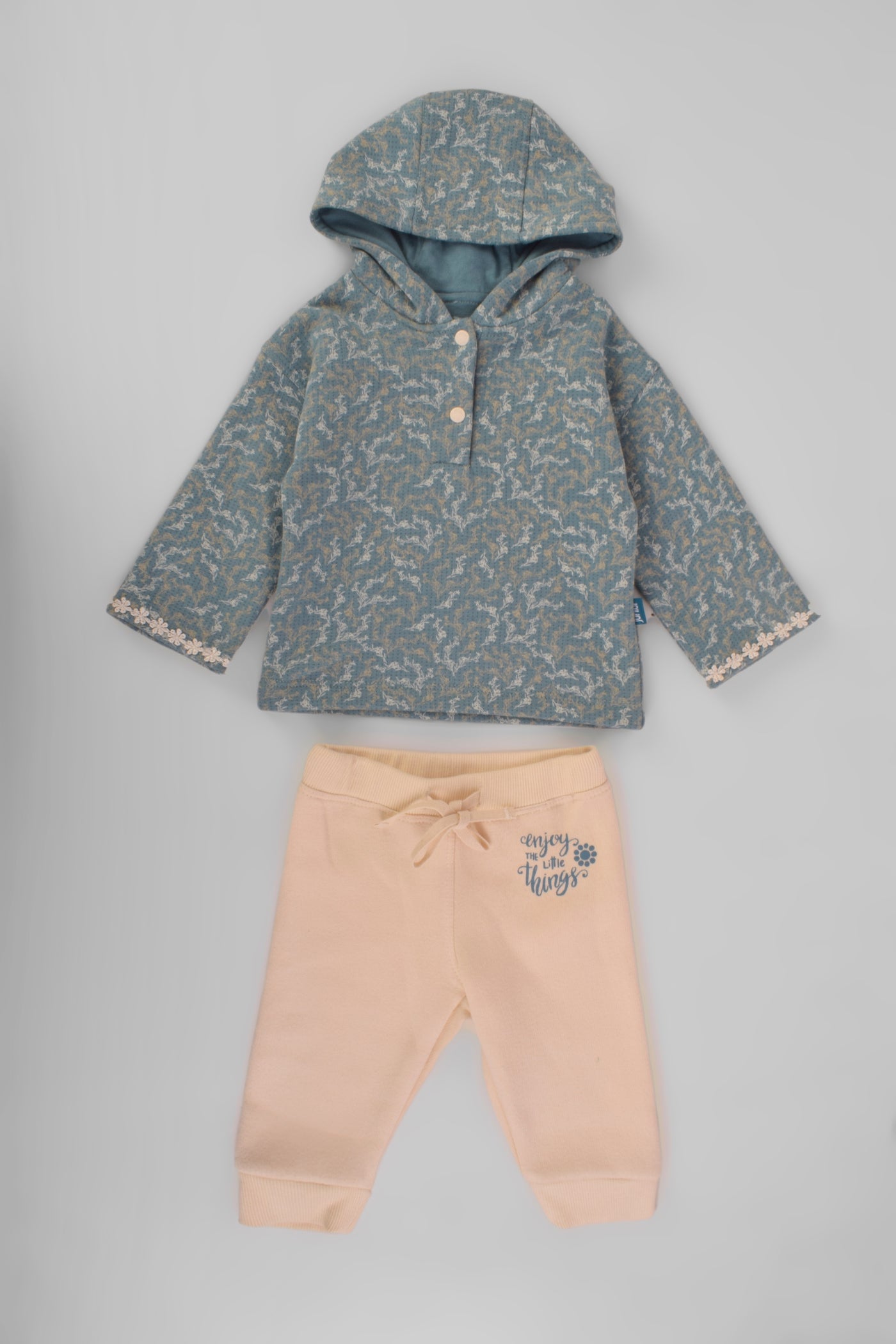 Hooded Printed Pajama Set