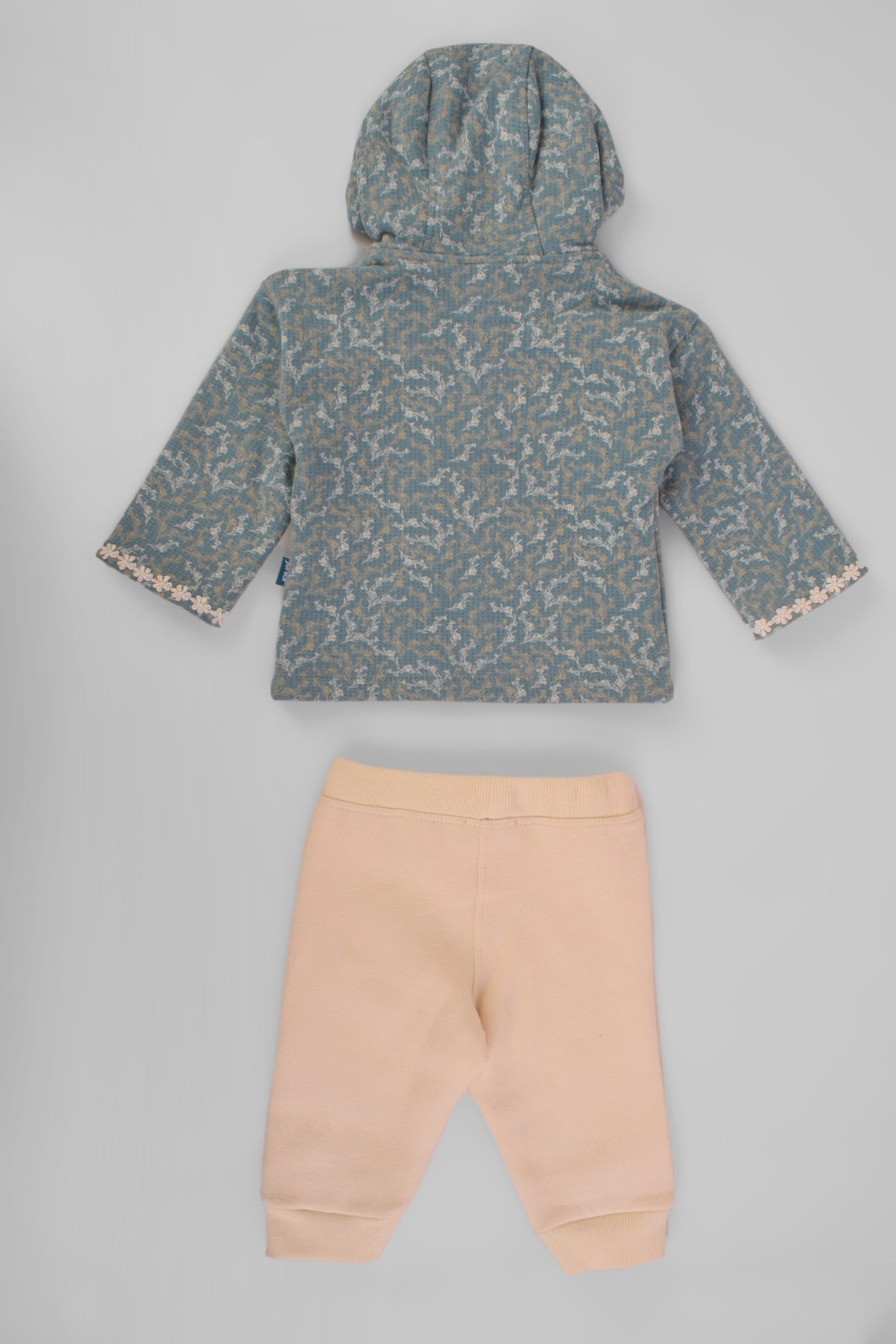 Hooded Printed Pajamas Set