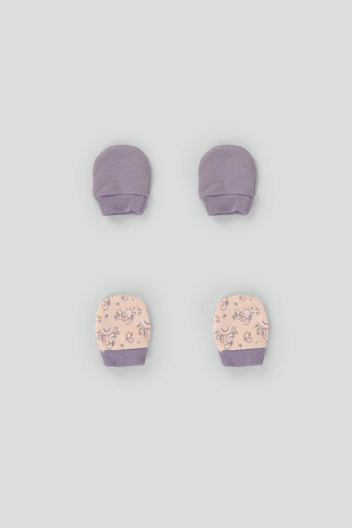 Printed BABY Mittens Pack Of 2