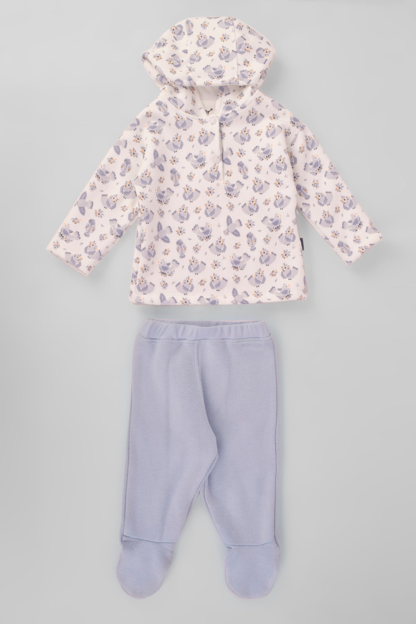 Hooded Printed Pajamas Set